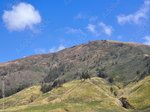 A majestic view of the Bromo Tengger Semeru National Park. The iconic