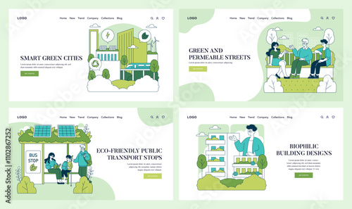 Green Infrastructure. Flat Vector Illustration