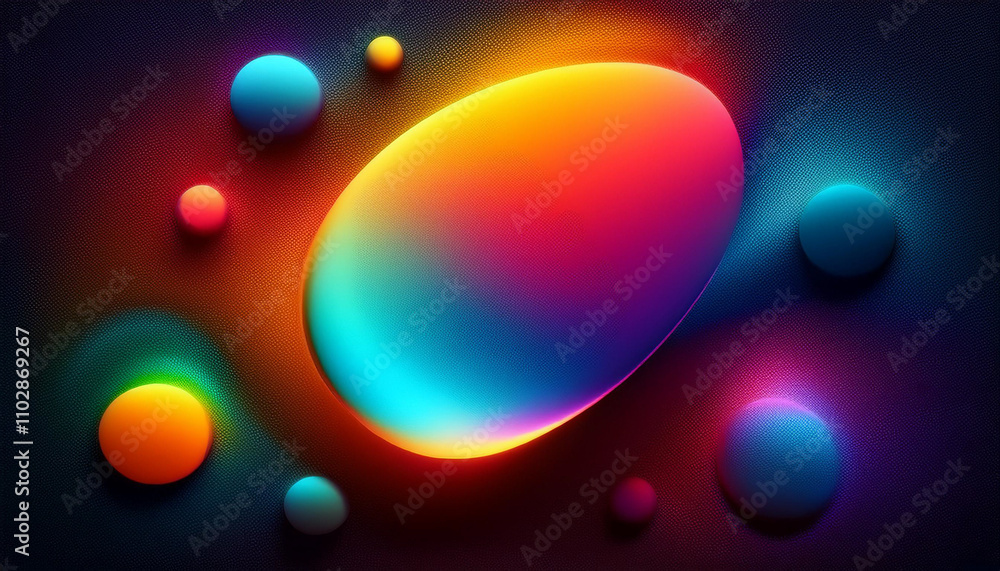 Abstract 3D gradient shape with vibrant neon colors flowing seamlessly, set against a dark background. Perfect for modern, artistic, or futuristic design themes Abstract 3D gradient shape with vibrant neon colors flowing seamlessly, set against a dark background. Perfect for modern, artistic, or futuristic design themes