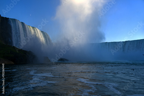 Niagara Falls - Approaching Bridal Veil & Horseshoe Falls