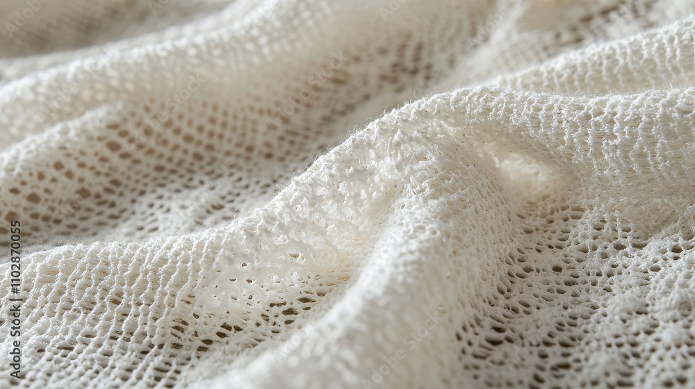 Close-up Macro View of Soft White Textured Cloth with Delicate Patterns and Lush Surface Close-up Macro View of Soft White Textured Cloth with Delicate Patterns and Lush Surface