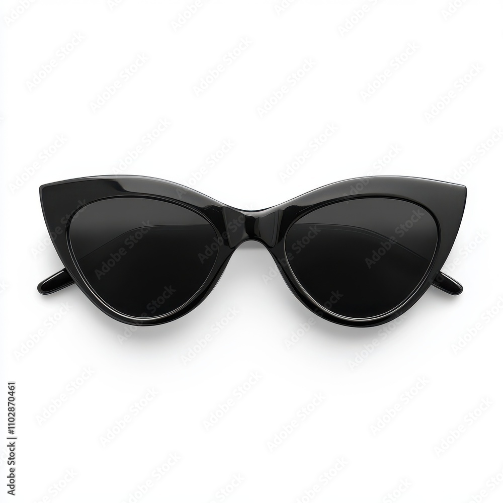 Black plastic sunglasses isolated on white background Black plastic sunglasses isolated on white background