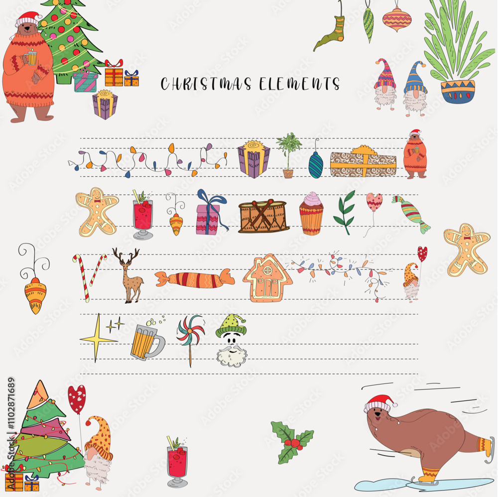 Fototapeta premium New year and Merry Christmas 2025 celebrated all over world