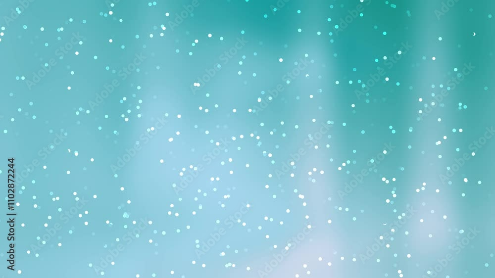 Teal Abstract Background with Glittering Particles Teal Abstract Background with Glittering Particles
