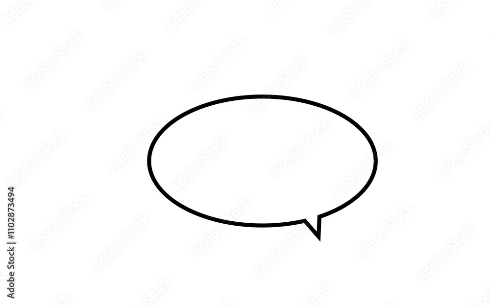 Text bubble on a white background Text bubble on a white background