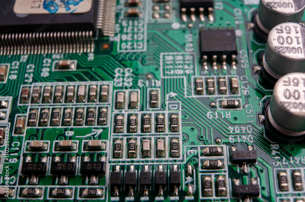 electronic circuit board with smd components including transistors electronic circuit board with smd components including transistors
