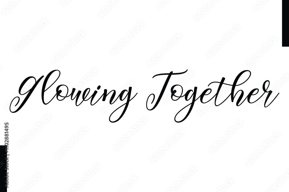 Fototapeta premium Glowing Together text christmas holiday quotes istalist typography