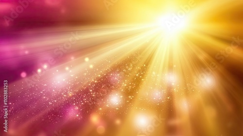 Radiant Light Rays with Sparkles and Colorful Background Effects