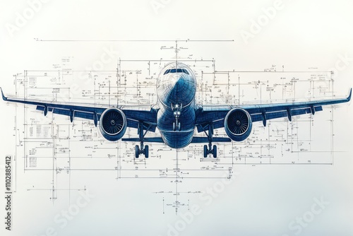 Airplane Blueprint Detailed Engineering Design