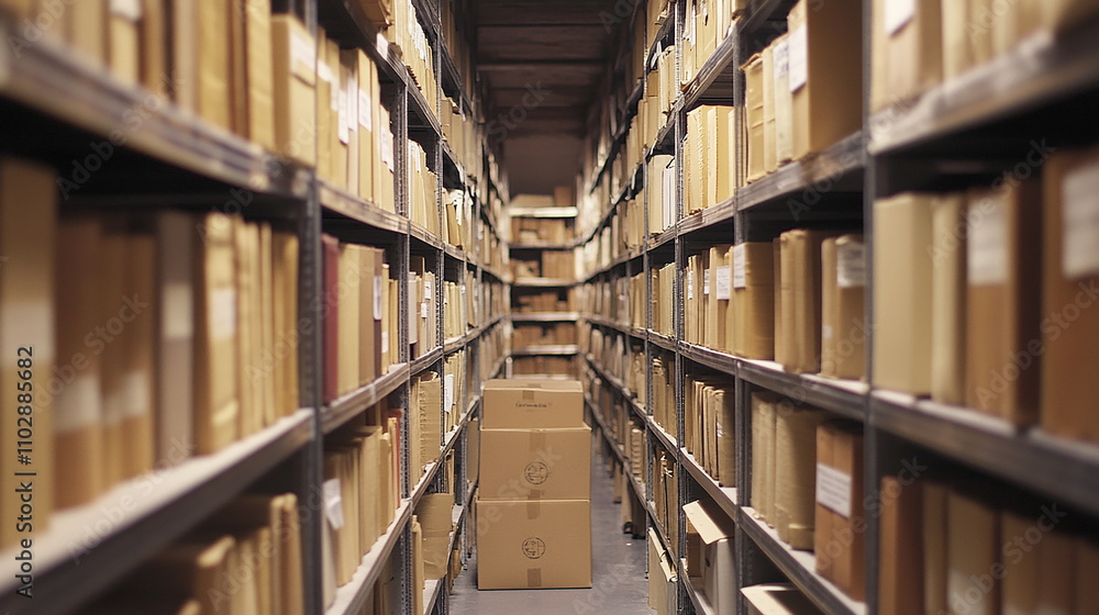 Obraz premium Digital document management reduces the need for physical storage space.