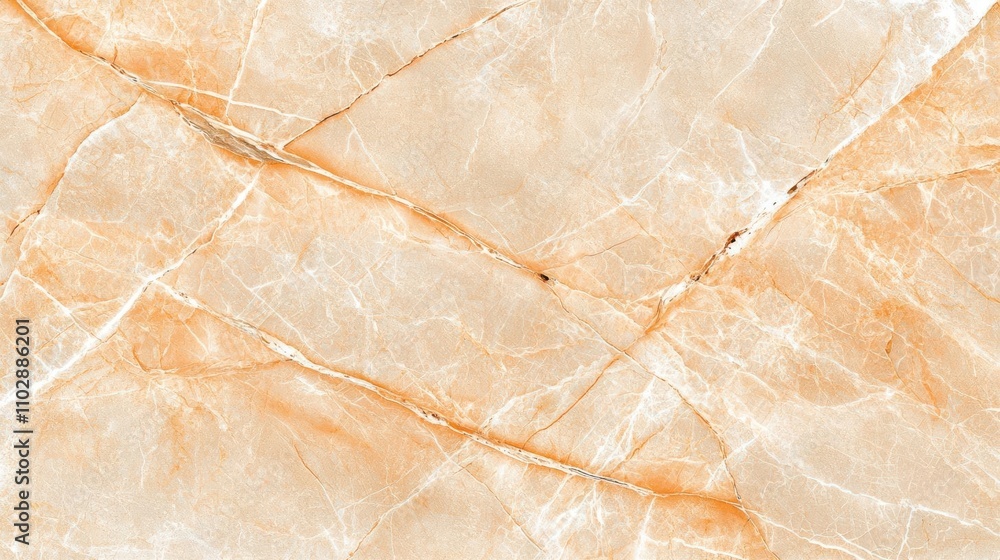 Fototapeta premium Smooth orange marble texture with subtle veins and natural patterns.