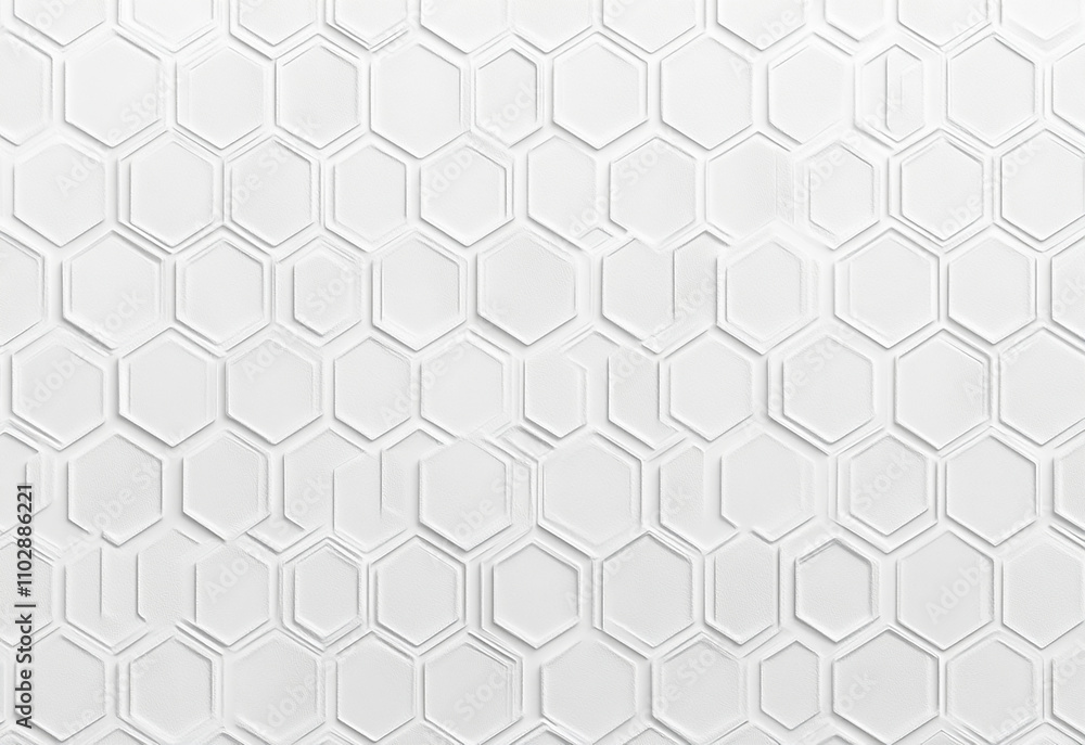 Fototapeta premium Abstract white geometric hexagon White marble hexagonal pattern. honeycomb pattern, adding modern elegance
