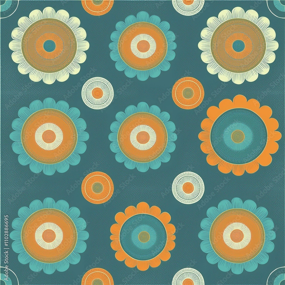 Fototapeta premium seamless pattern with circles