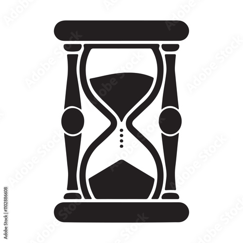 Hourglass Timer Icon - Trendy Flat Design Vector Illustration