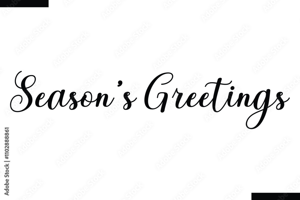 Season’s Greetings Christmas quotes cursive text typography Season’s Greetings Christmas quotes cursive text typography