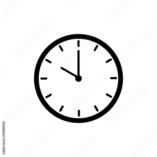 Time and Clock icons vector. Clocks icon design, 10 am or 10 pm clock icon
