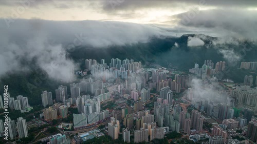 Wallpaper Mural Hong Kong Cityscape from above Torontodigital.ca