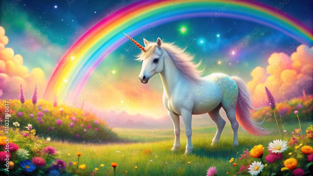 Unicorn Birthday Party Invitation Rainbow Background Cute Design Printable Card Template Unicorn Birthday Party Invitation Rainbow Background Cute Design Printable Card Template