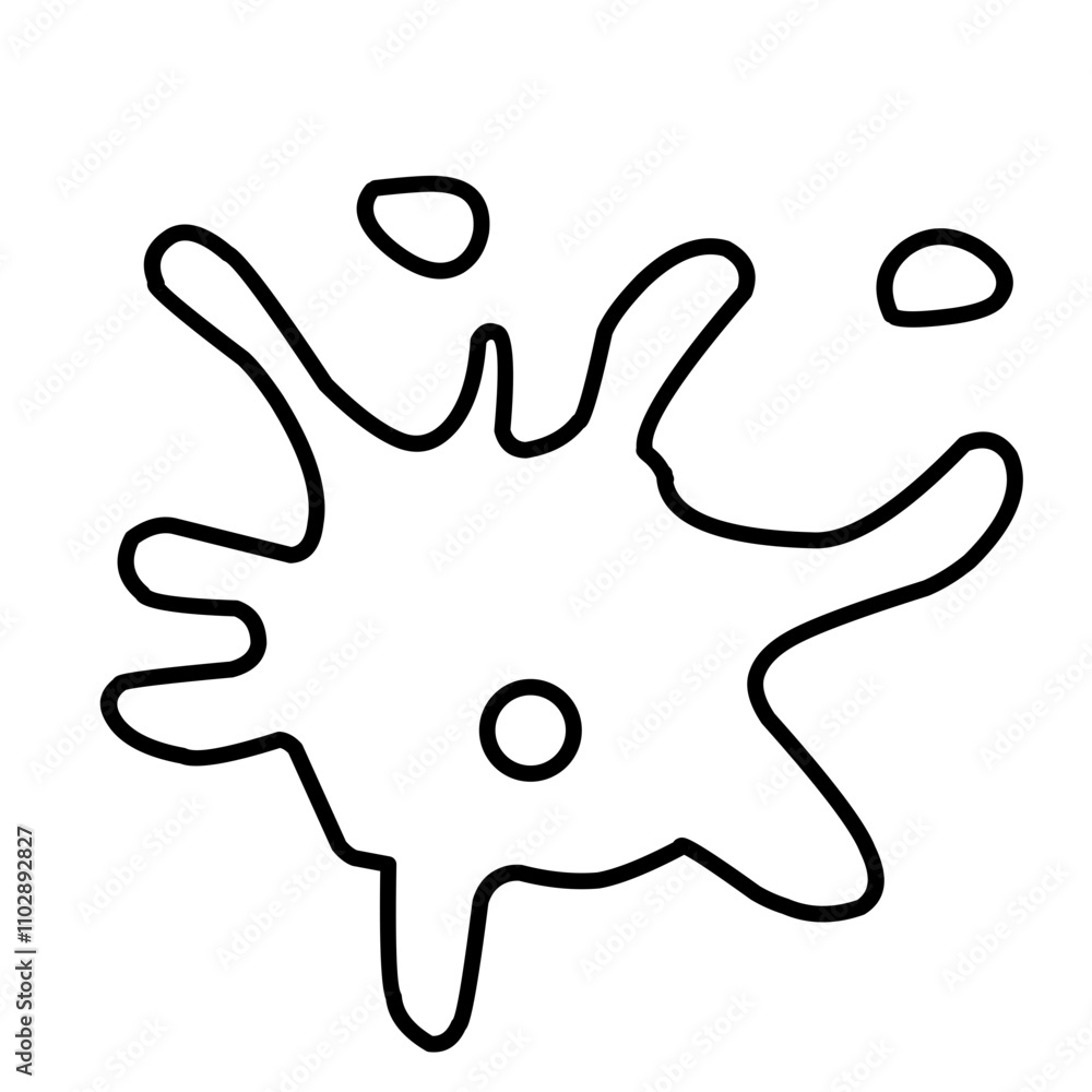 Germ bacteria arranged in thin line style Germ bacteria arranged in thin line style