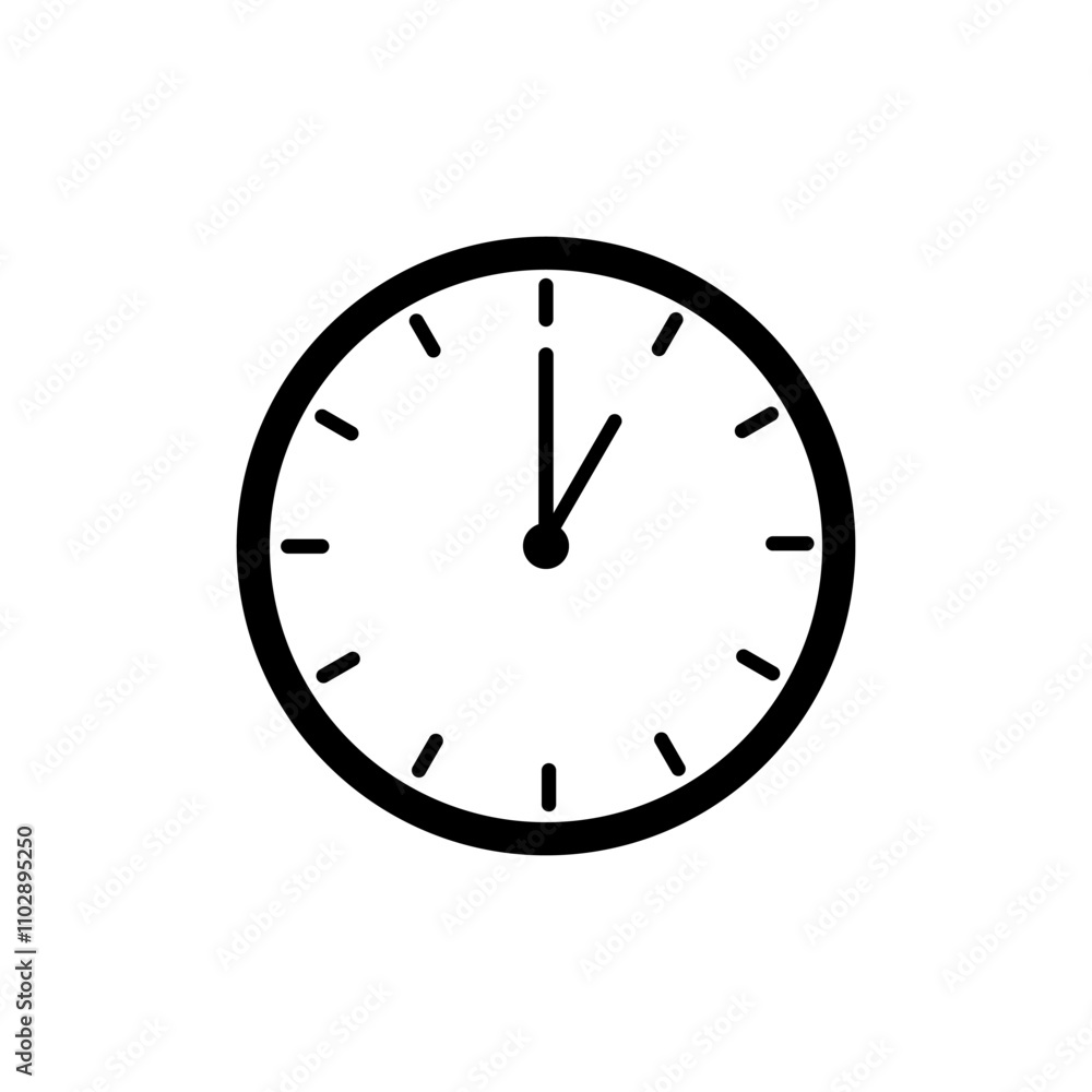 Time and Clock icons vector. Clocks icon design, 1 am or 1 pm clock icon Time and Clock icons vector. Clocks icon design, 1 am or 1 pm clock icon