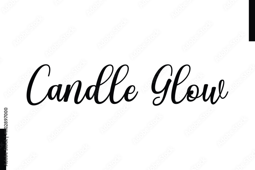 Fototapeta premium Candle Glow text Christmas holiday quotes stylist typography