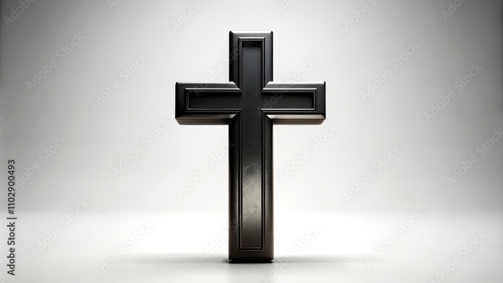 Black Christian Cross, White Background, Religious Symbol, Product Photography, High-Resolution Image, Stock Photo, Minimalist Design, Holy Cross, Crucifix, Faith, Spirituality, Christian Art Black Christian Cross, White Background, Religious Symbol, Product Photography, High-Resolution Image, Stock Photo, Minimalist Design, Holy Cross, Crucifix, Faith, Spirituality, Christian Art