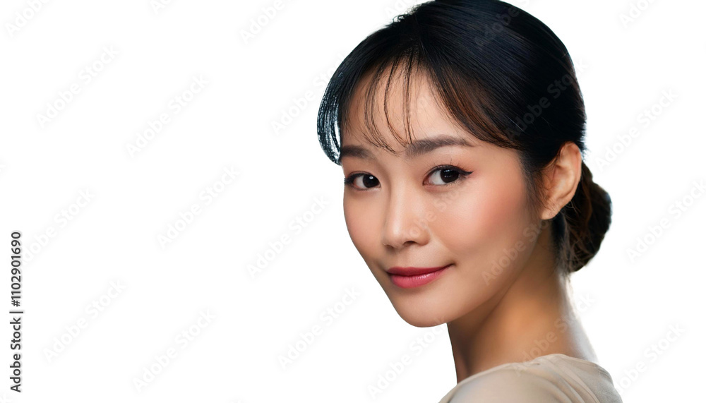 portrait of a beautiful woman with flawless skin, elegant makeup, and a serene expression. Ideal for beauty, skincare, and fashion advertising, showcasing natural elegance and modern aesthetic portrait of a beautiful woman with flawless skin, elegant makeup, and a serene expression. Ideal for beauty, skincare, and fashion advertising, showcasing natural elegance and modern aesthetic
