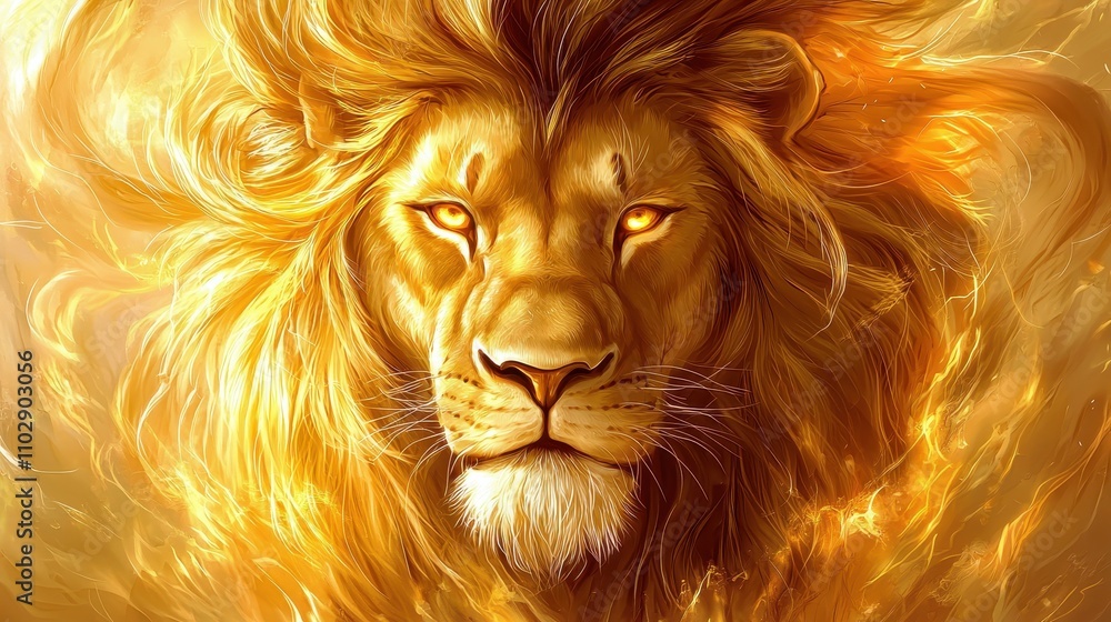 Fototapeta premium Majestic Lions Intense Gaze