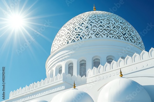 Geometric Dome Under Bright Blue Sky photo