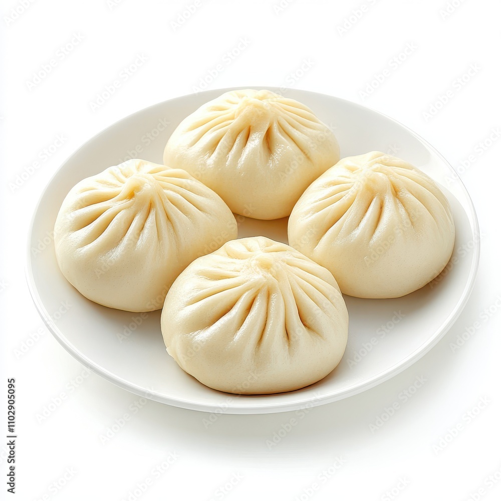 Steamed Buns Baozi isolated on white background Steamed Buns Baozi isolated on white background