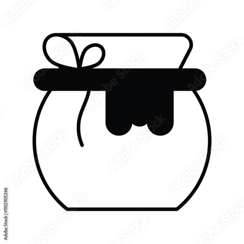 honey glyph icon with white background vector stock illustration