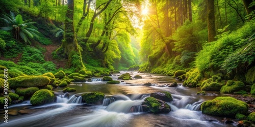 Gorton Creek Rainforest Columbia River Gorge Candid Photography - Lush Nature Scene