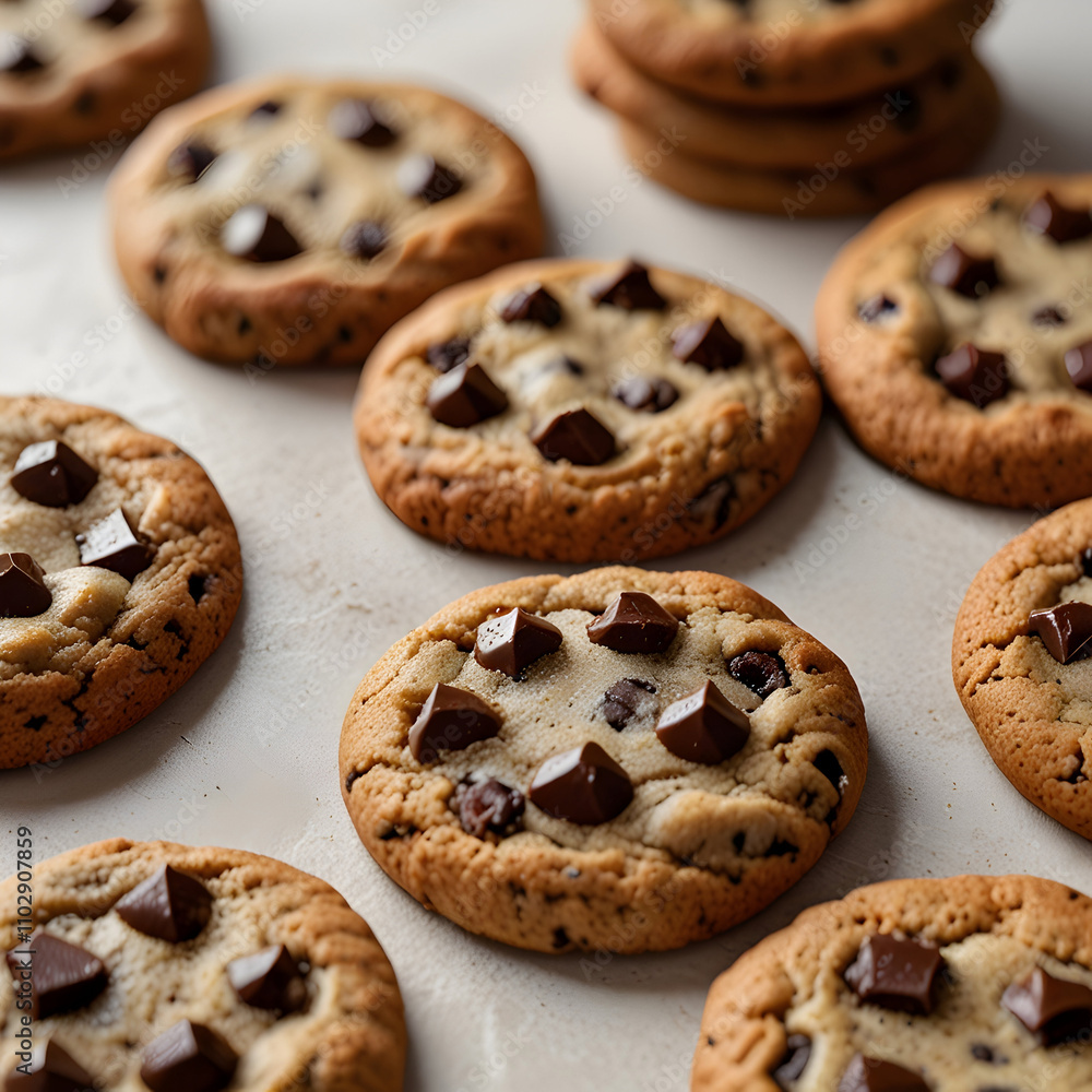 Baking delicious chocolate chip cookies Baking delicious chocolate chip cookies