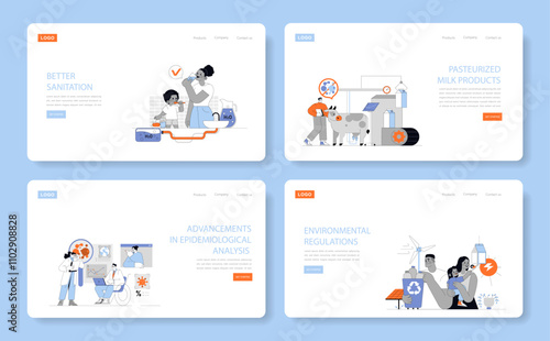 Causes Affecting Human Longevity. Flat Vector Illustration