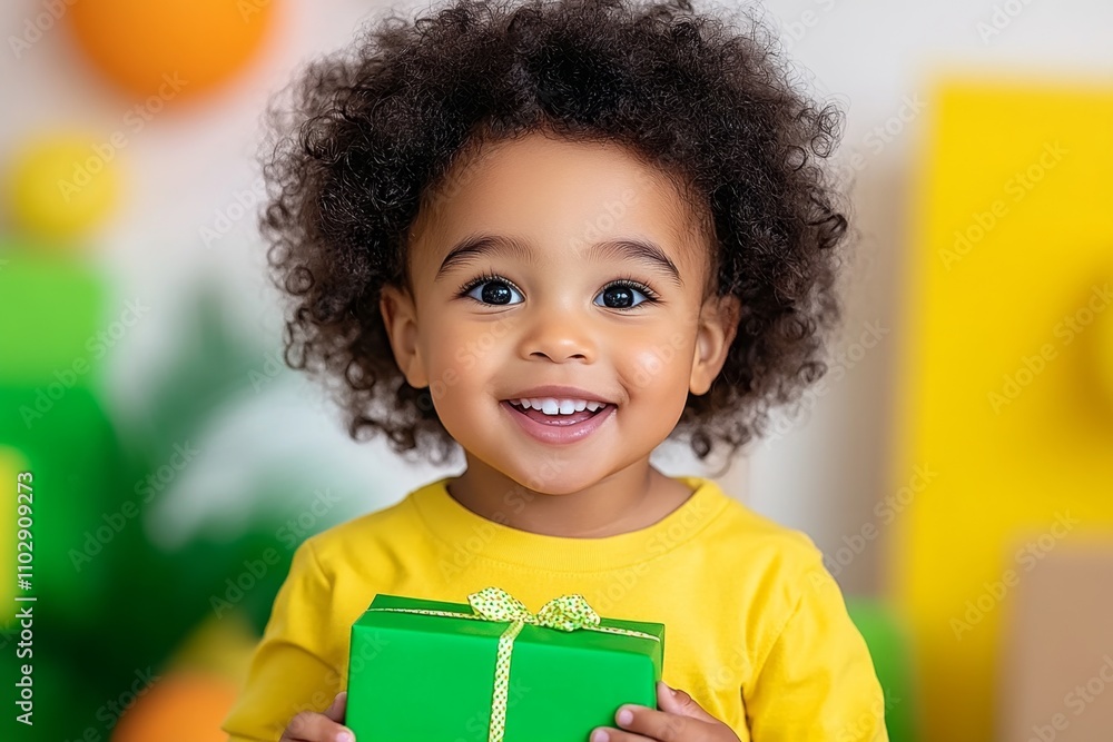 A child opening presents at a birthday party, surrounded by friends and colorful decorations A child opening presents at a birthday party, surrounded by friends and colorful decorations