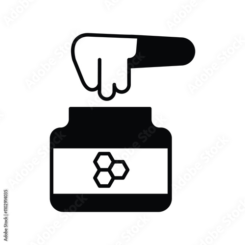 wax glyph icon with white background vector stock illustration