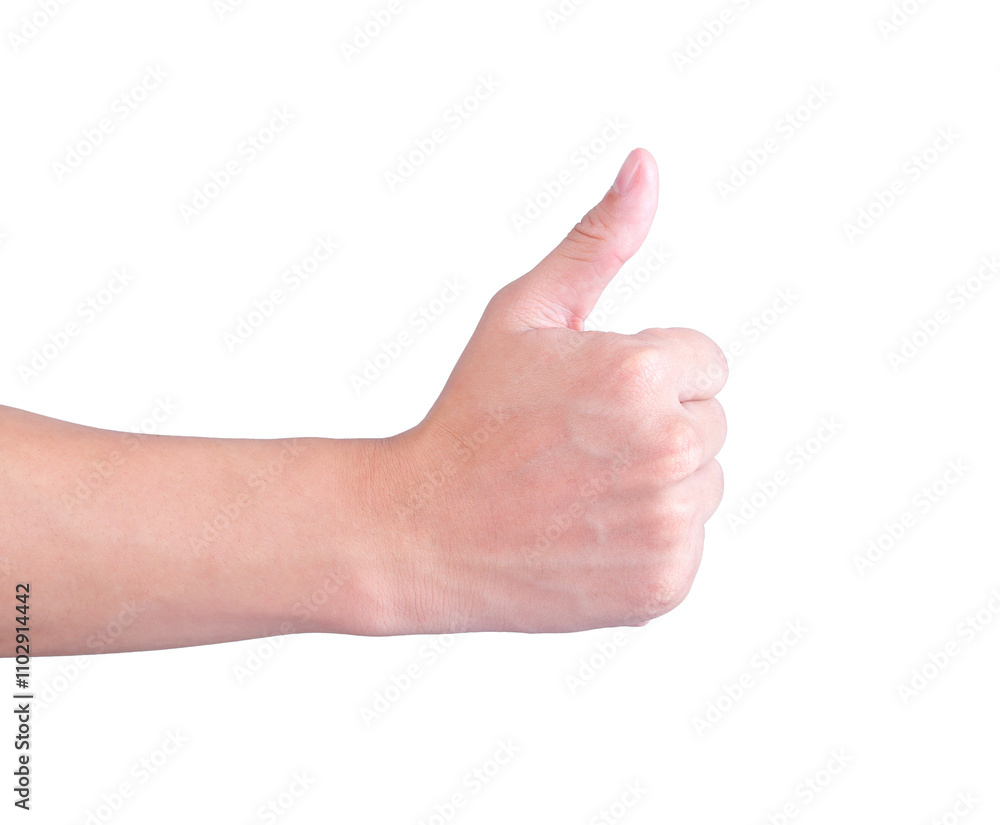 Thumbs up hand symbol isolated on white background. Service and satisfaction rating concept.
Thumbs up hand symbol isolated on white background. Service and satisfaction rating concept.