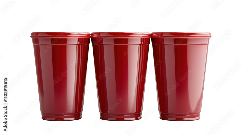 Set of plastic glass isolated on white background Set of plastic glass isolated on white background
