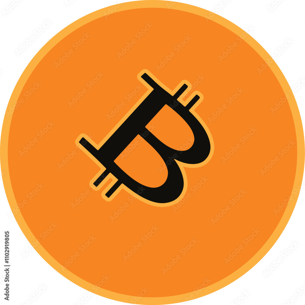 Bitcoin cryptocurrency icon. Vector illustration Bitcoin cryptocurrency icon. Vector illustration