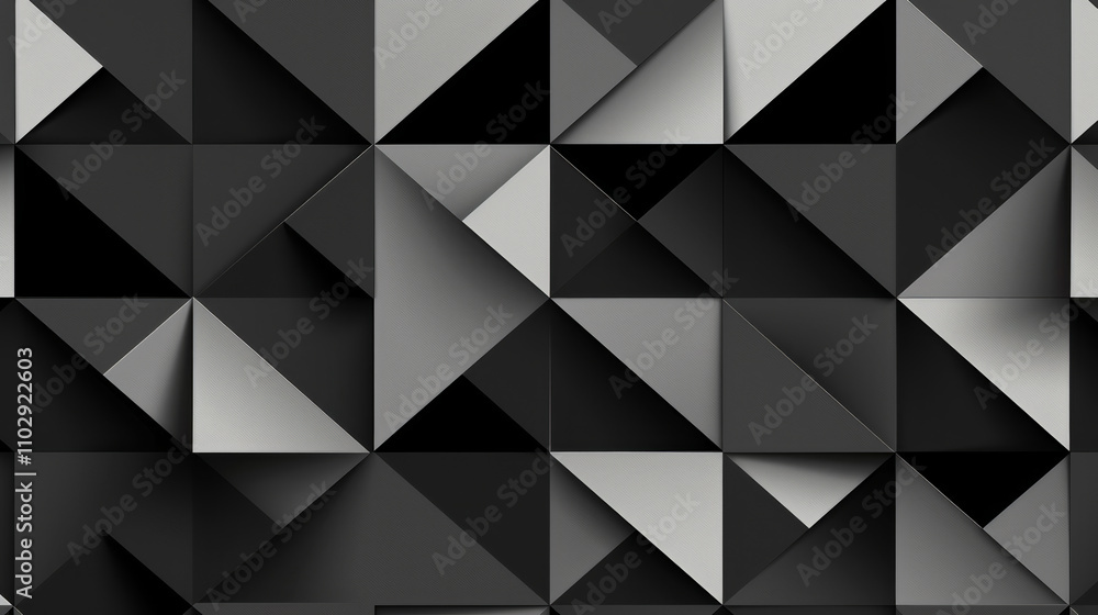 Sleek Black Geometric Shapes on Dark Grey Sleek Black Geometric Shapes on Dark Grey