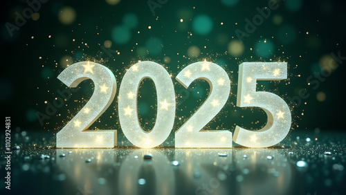 2025 New Year Celebration. Concept of future, hope, and new beginnings.