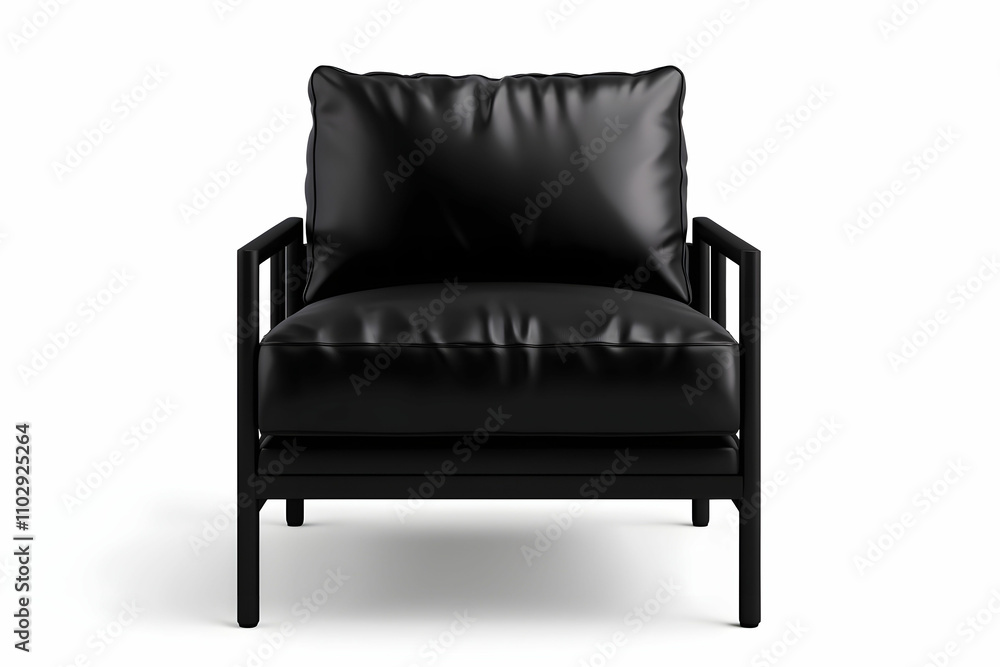 Modern Black Chair with Cushions in Minimalist Design for Stylish Interior Spaces, Perfect for Living Room, Office, or Contemporary Home Decor Solutions Modern Black Chair with Cushions in Minimalist Design for Stylish Interior Spaces, Perfect for Living Room, Office, or Contemporary Home Decor Solutions
