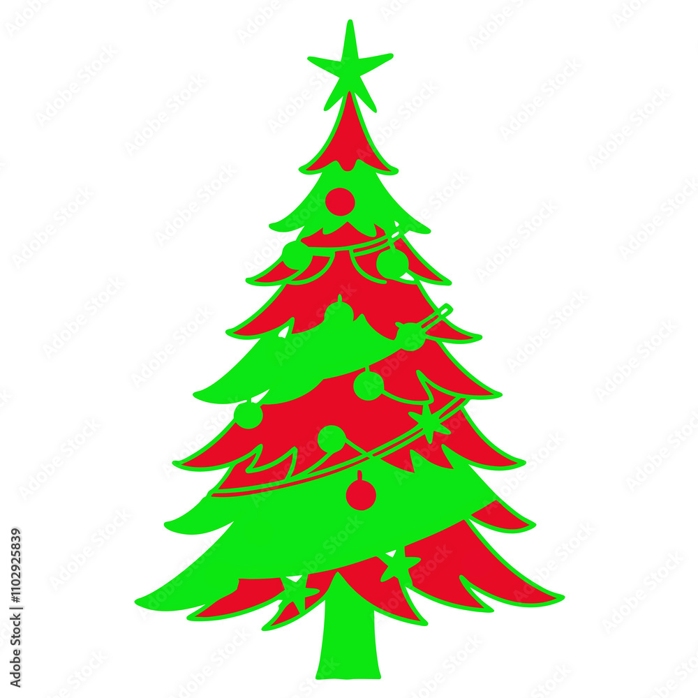christmas-tree-red-and green-white color) christmas-tree-red-and green-white color)