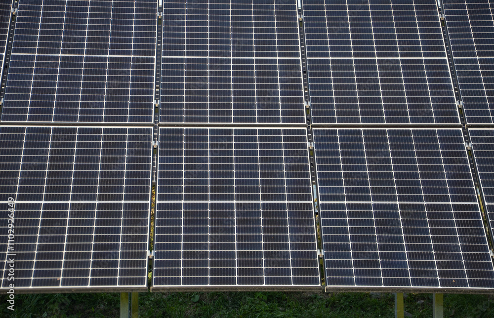 Photovoltaic panels, green energy and an interesting background Photovoltaic panels, green energy and an interesting background