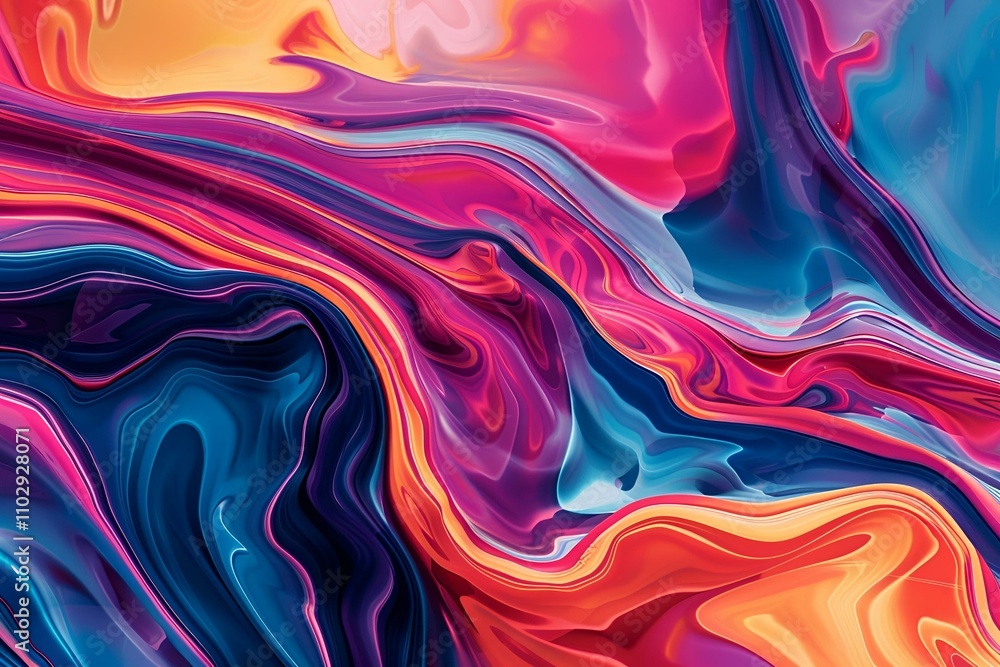 Colorful abstract backdrop featuring fluid, curving lines in vivid hues, blending seamlessly to form an engaging and vibrant pattern Colorful abstract backdrop featuring fluid, curving lines in vivid hues, blending seamlessly to form an engaging and vibrant pattern