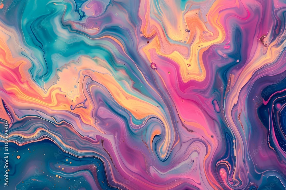 Fluid marble pattern with swirling, vibrant colors in a seamless design, featuring bright hues and dynamic transitions for a lively, abstract effect Fluid marble pattern with swirling, vibrant colors in a seamless design, featuring bright hues and dynamic transitions for a lively, abstract effect