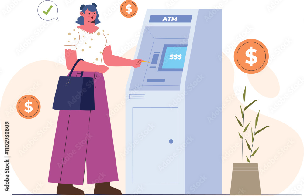 Online Banking Concept Illustration Online Banking Concept Illustration