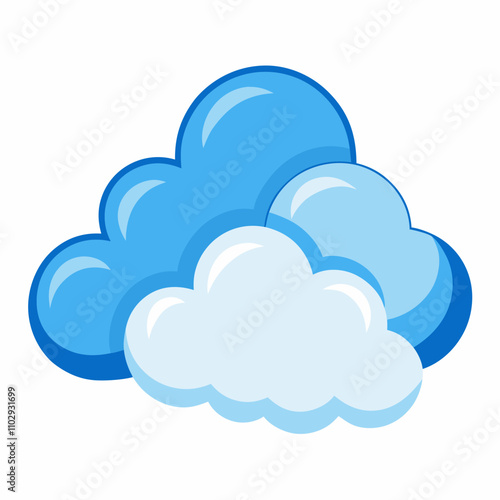 Clouds vector illustration on white background