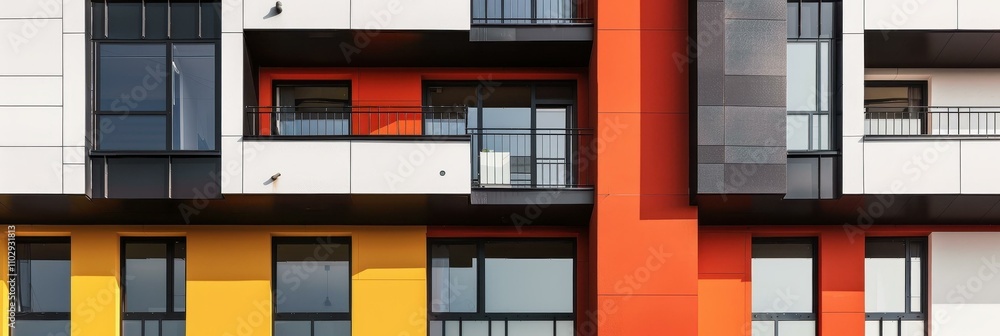 Vibrant Modern Architecture: A Colorful Building Facade Vibrant Modern Architecture: A Colorful Building Facade