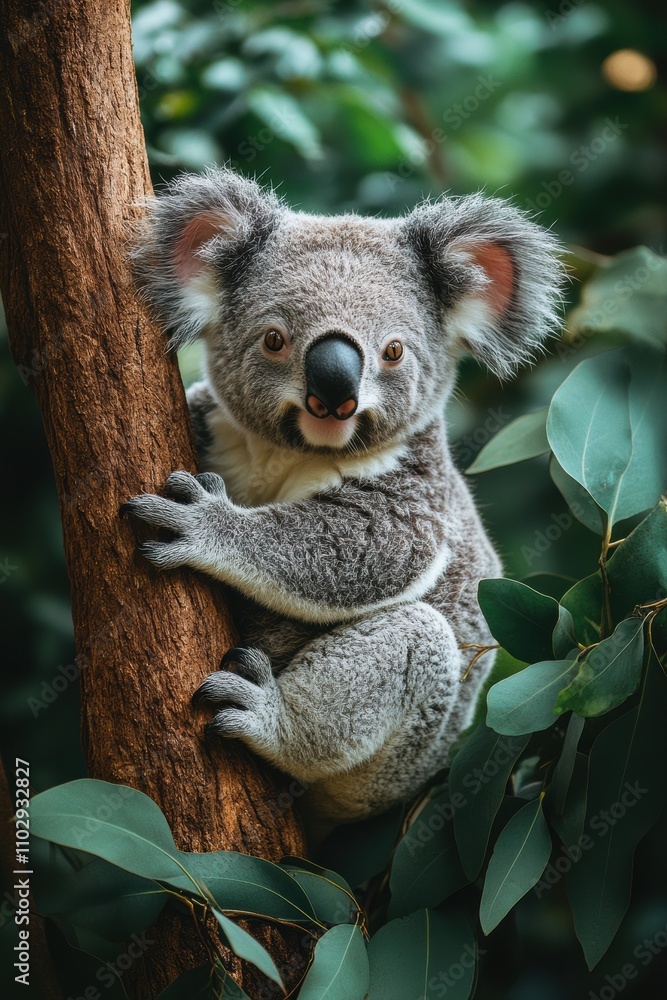 Obraz premium A koala sitting in the tree